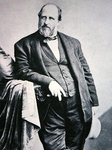 ウィリアム・マーシー「ボス」ツイード (1823-78) (白黒写真)