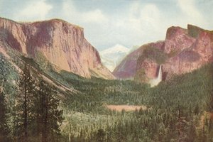 ヨセミテバレー、カリフォルニア州、アーティストポイントからの一般的なビュー（カラー写真） 作： American Photographer