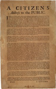 1769年12月18日の公民権に関する市民の声：国軍の支援 作： American School