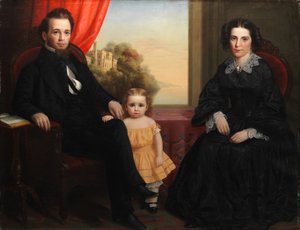 家族グループの肖像、1850年頃 作： American School