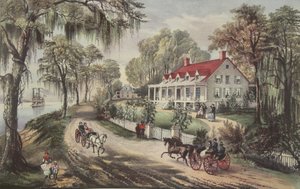 ミシシッピ州の家、パブ。 1871年、キュリアーとアイブス 作： American School