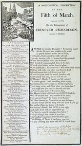 1772年3月5日の碑文（印刷） 作： American School
