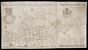 実地調査によるニューヨーク市の平面図 作： American School