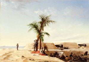 クエーカーの電池（キャンバスに油彩） 作： アメリカの学校