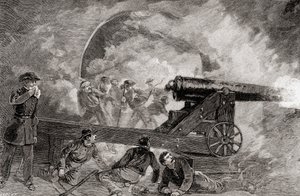 1214年4月、サムター要塞の戦いでの砲撃中の篭城地 作： American School