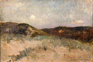 夕暮れの風景」1870年頃（油彩・キャンバス） 作： American School