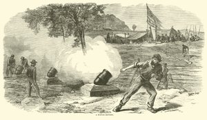 迫撃砲バッテリー、1864年6月 作： American School
