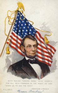 アブラハムリンカーン（色付きのリトグラフ） 作： American School