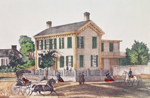 アブラハムリンカーンズ（1809-65）レジデンス 作： American School