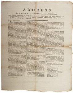 1804年4月6日、ニューヨーク州の共和党選挙民への演説 作： American School