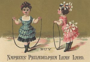 ナフィスフィラデルフィアリーフラードの広告、1880年頃 作： American School