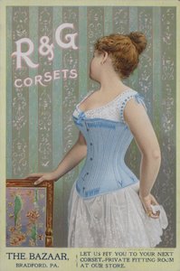 R  G婦人用コルセットの広告（クロモリソ）