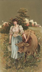 スウィフトジャージーバターリンの広告、1880年頃