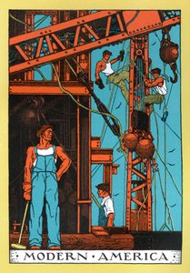 1930年代アメリカの「近代工業時代」の寓意 作： American School