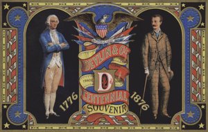 アメリカ生誕200年、1776年、1876年 作： American School