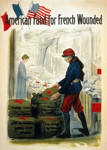 フランス戦傷病者のためのアメリカの資金 - 1917年頃 作： American School