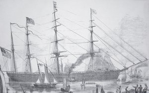 アメリカの帆船「ザ・グレート・リパブリック」1853年頃（彫刻