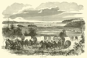 1862年11月の軍用列車 作： American School