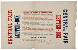 セントラルフェアレターボックスのお知らせ、c.1864 作： American School