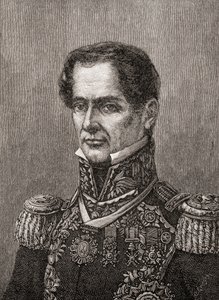 アントニオ・デ・パドヴァ マリア・セヴェリノ・ロペス・デ・サンタ・アンナ・イ・ペレス・デ・レブロ、1905年出版『わが祖国の歴史』より（エングレーヴィング） 作： American School