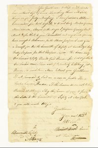 アーノルド・ベネディクト (1741-1801) 大陸軍大将、裏切り者。1775年5月22日、タイコンデロガ、オルバニー安全委員会宛、署名入り自筆書簡（紙にペン・インク、「Benedict Arnold Commr.
