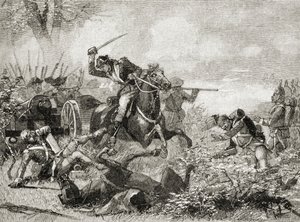 1885年にAS Barnes und Co.によって出版された「米国の簡単な歴史」からのサラトガでのアーノルド 作： American School
