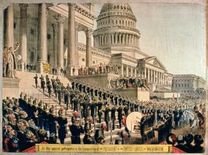 ワシントンでのアメリカ大統領就任式に参加している様子 作： American School