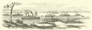 1863年3月、ルイジアナ州バトンルージュに着陸した銀行