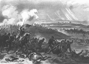 ゲティスバーグの戦い-1863パブの墓地の丘での北軍の最後の突撃。 1865 作： American School