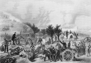1866年、アメリカ合衆国の歴史に印刷された1863年ペンシルベニア州ゲティスバーグの戦い
