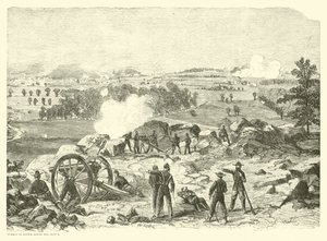 ゲティスバーグの戦い、リトルラウンドトップの頂上、1863年7月2日 作： American School