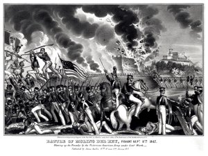 モリーノデルレイの戦い、1847年9月8日、パブ。ジェームズ・ベイリー、1848年（彫刻）（バンド写真） 作： American School