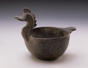 Bird Effigyボウル、ミシシッピ（陶器） 作： American School