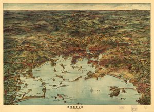 ボストンとその周辺、1905年頃 作： American School