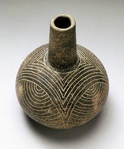 ボトルベイリーエングレイブ、カダン、1200-1500（セラミック） 作： American School