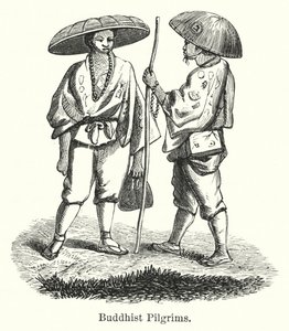 仏教徒の巡礼者たち（彫像 作： American School