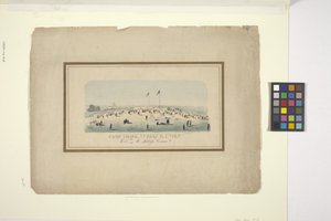Camp Chase, 7º Regt., R.I. Vols. (litografia colorida à mão)
