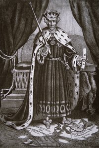 アンドリュー・ジャクソン将軍を「キング・アンドリュー・ザ・ファースト」と描いた漫画 作： American School