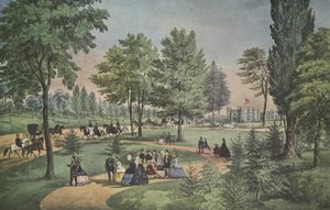 セントラルパーク、ドライブ、キュリアーとアイブス、パブ。 1862