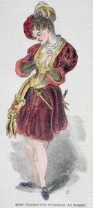 ロミオ、1851年の衣装を着たシャーロットクッシュマン（1816-76） 作： American School
