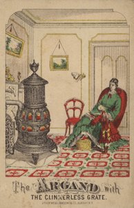 ストーブで母親に子供読書 作： American School