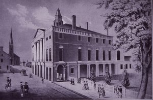 1790年のニューヨーク、ウォール街の市庁舎（彫刻