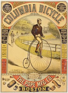 Columbia Bicycle Ad, c.1890s (chromolithograph) 作： American School
