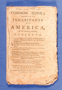 「常識：アメリカの住民に宛てて」、フィラデルフィアで印刷されたトマス・ペイン（1737-1809）による新版 作： American School