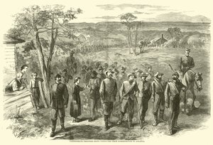 1864年9月、ジョーンズボローからアトランタまで指揮されていた南軍捕虜 作： American School