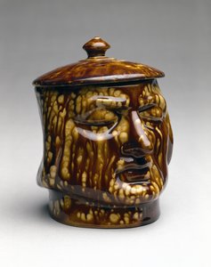 覆われた瓶、c。 1850年（陶器） 作： American School
