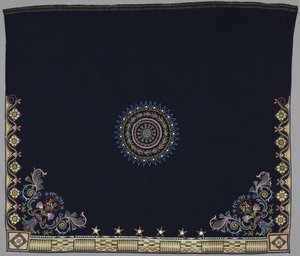 ダンス・ブランケット、アニシナベ族、ダコタ族、1840-50年頃（ウール、シルク、ビーズ 作： American School