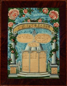 ダローアドキンス-ウッディングファミリーレコード、1825年〜32年 作： American School