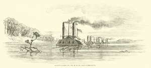 デイビス艦隊は1862年7月、ファラガッツに加わる途中 作： American School