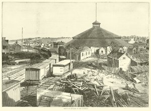 1863年10月、鉄道の補給所 作： American School